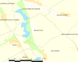Map commune FR insee code 51001